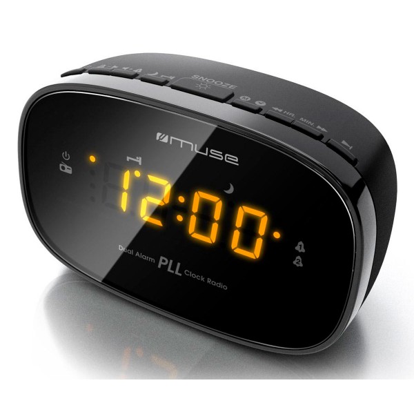 Muse m-150 cr negro radio analógica sobremesa fm snooze autosearch